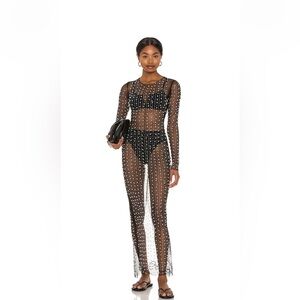 Beach Bunny Beaded Mesh Pearl Cover Up